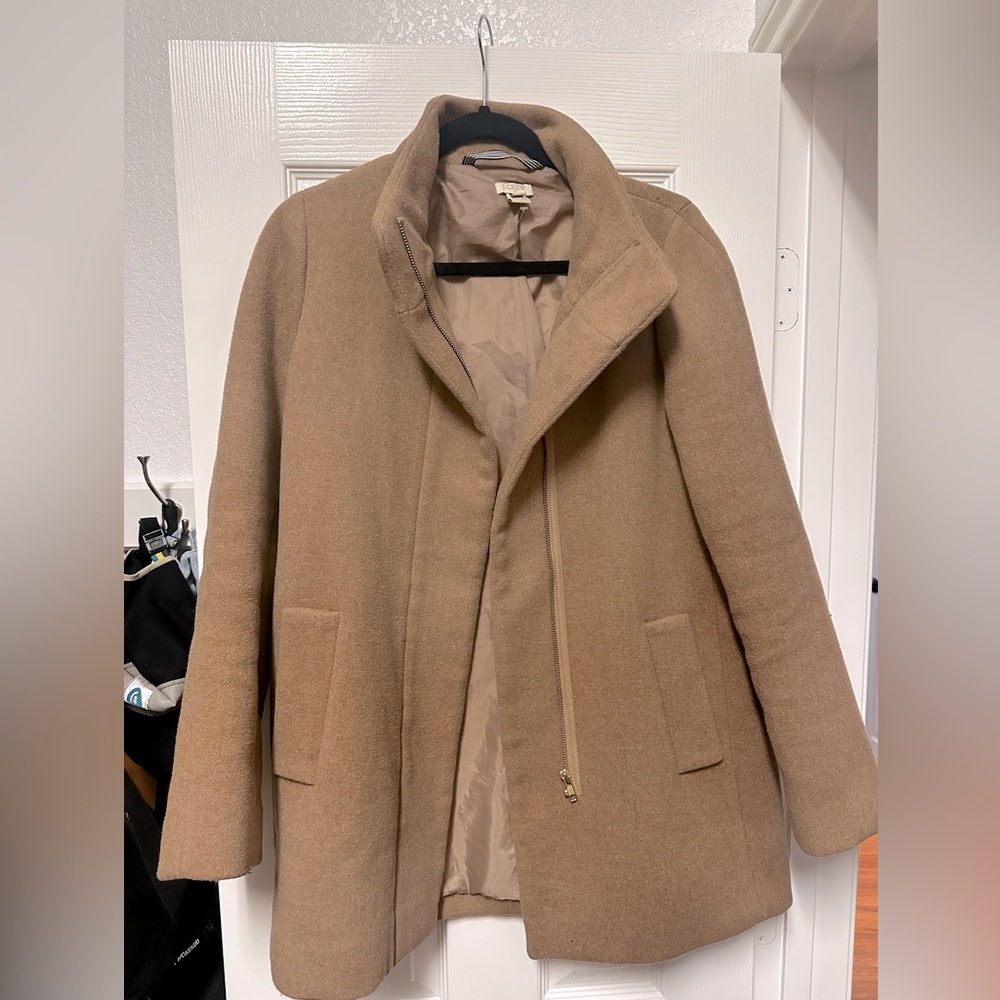 J.Crew Cocoon Coat, Camel, Size 4